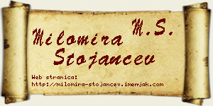 Milomira Stojančev vizit kartica